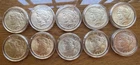 L774 US USA UNITED STATES 1922 10 x $1 SILVER BU UNC PEACE DOLLARS - 7.7OZ TOTAL