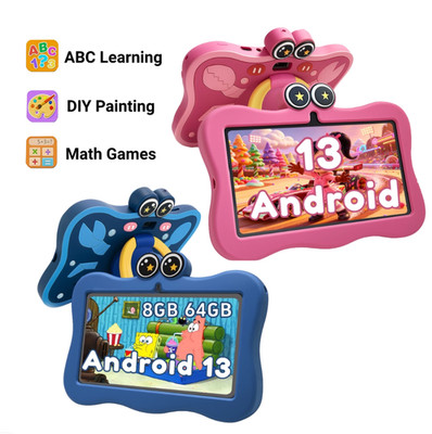 Kids Tablet 7 inch Android 13 8GB RAM 64GB ROM Time Control Reading Mode