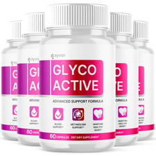  5 Pack Glyco Active Advanced Blood Health Max Support GlycoActive 300 Capsules