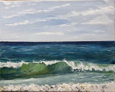 Ölbild Meer 24x30 Unikat Original Handgemalt Kunst Einzelexemplar