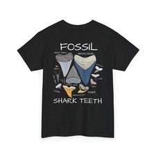 Shark Tooth Tee - Hooked on Fossil Shark Teeth, Gift for Ocean Lovers, ... 