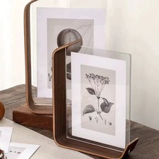 Tischaufsteller Holz Acryl Bilderrahmen Hochzeit Menükarte Fotoständer Deko