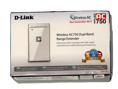 WLAN VERSTÄRKER D-LINK AC750 WIRELESS HIGH SPEED RAGE EXTENDER OVP TOP DUAL BAND