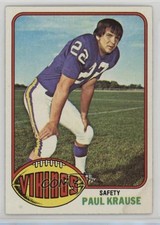 1976 Topps Paul Krause #65 HOF 06xp
