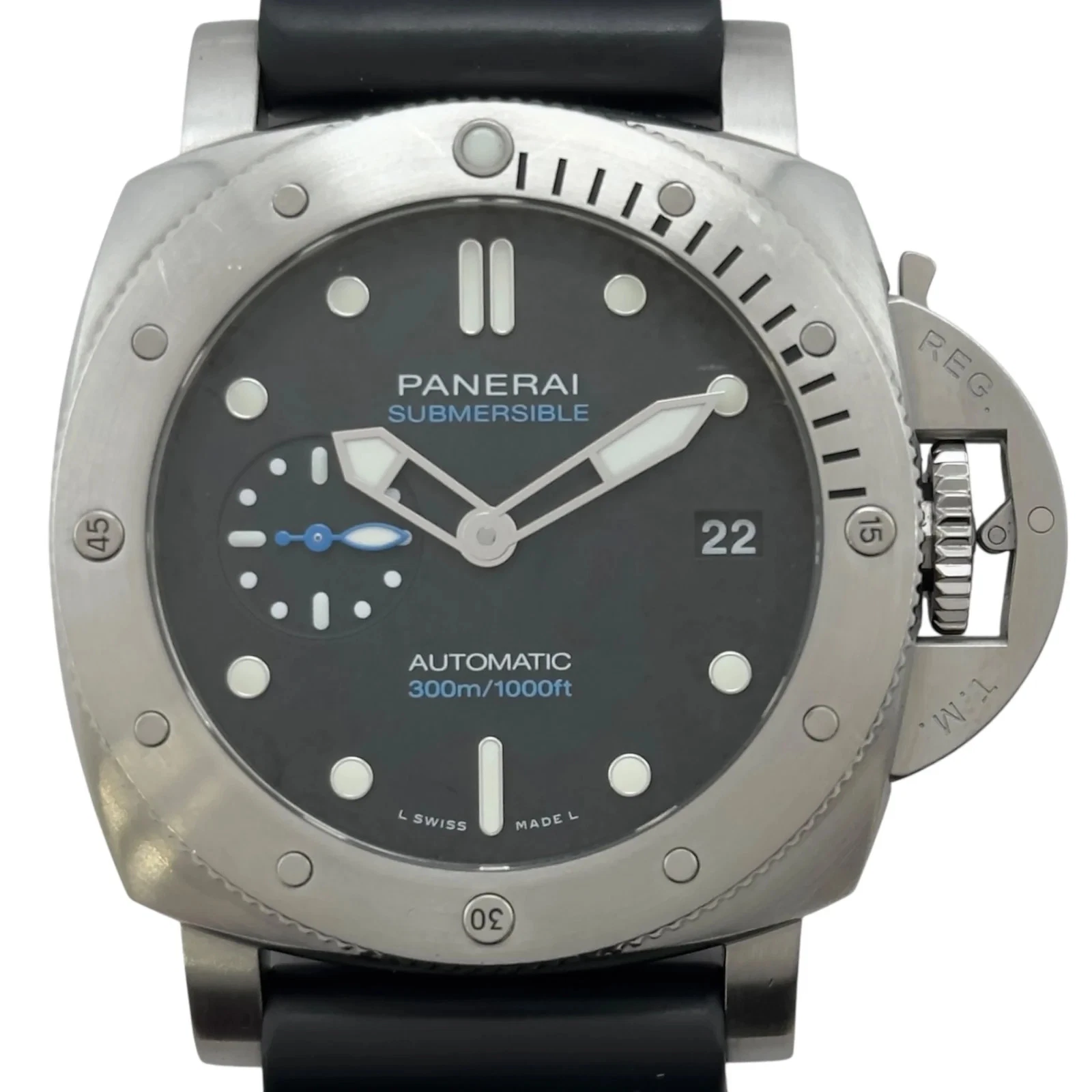 Panerai — PANERAI 42MM PAM00973 42mm SS Black Dial Automatic Watch 2021 #OKW909