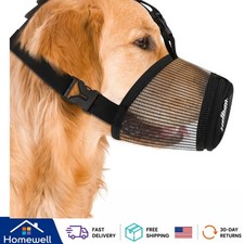Breathable Soft Mesh Dog Muzzle for Large Breeds - Allows Drinking and Panting