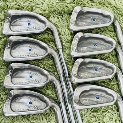 Ping KARSTEN ISI Blue Dot Iron Set 8pc 3-Pw CUSHIN JZ Stiff Flex Steel Shaft RH