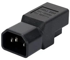 Adapter Nema 5-15r to C14, IEC C14 Male to NEMA 5-15R Power C14 to 5-15R