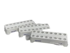 New (Lot of 3) EPPENDORF 16-Place 5mL Stackable Tube Racks 0030119495
