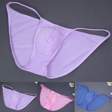 Men Ribbed Low Rise Underwear Briefs with U Convex Pouch and Solid Color