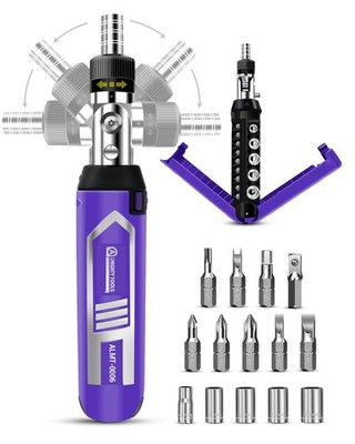 Ratchet Screwdriver Set 14in1 Multi Bit Adjustable 180Deg Pivot Tool Home CarDIY