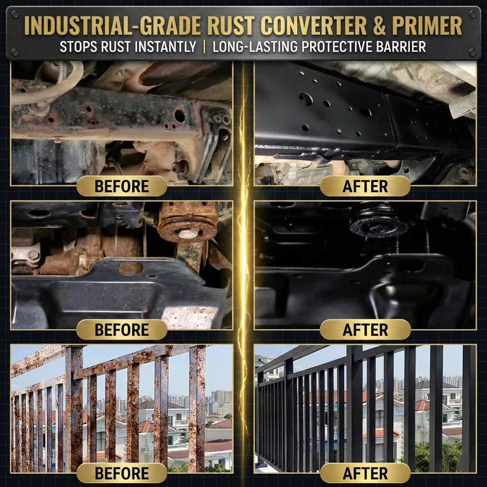 2 in 1 Rust Converter and Metal Treatment Primer 1000 ml Black Coating With Heat - Image 3 of 4