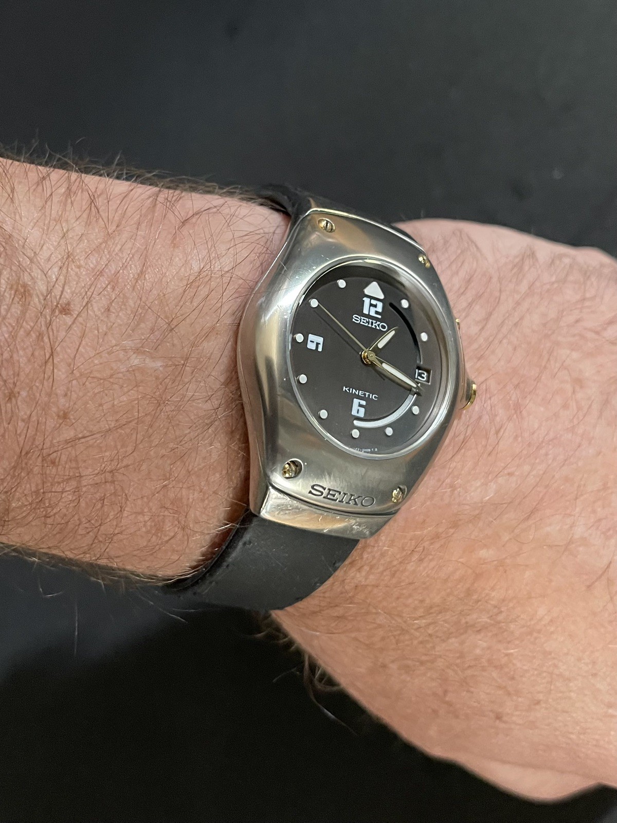 Vintage Seiko Arctura Kinetic Watch 5M42-0E39, New Capacitor, Strap and Crystal image 5