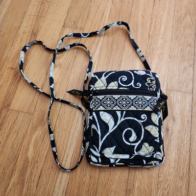 *Retired* Vera Bradley Crossbody Quilted Fabric Purse: Yellow Bird, Thin Strap