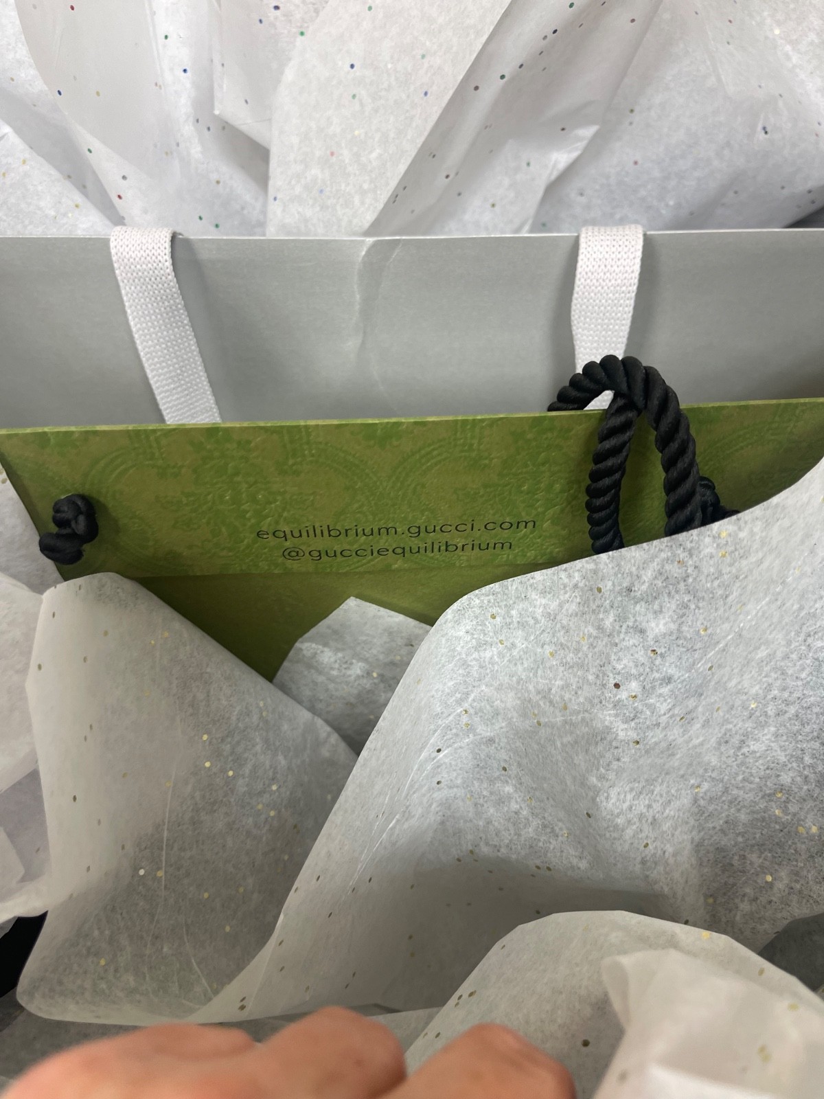 Authentic Empty Gucci Green Brocade Red Silver 8 Total Shopping Gift Tote Bags thumbnail 17