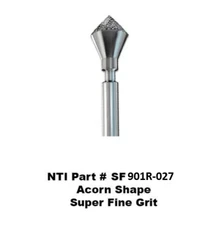 NTI Kerr SF901R-027 Super Fine Grit Acorn Shape Diamond Burs 5Pk