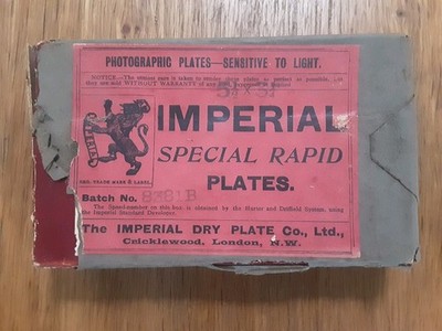 Rare Antique Box Of Photographic Plates, 5 1/2 x 3 1/4, Imperial Dry Plate Co