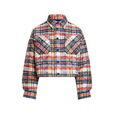 New Polo Ralph Lauren Check Crop Jacket Size M