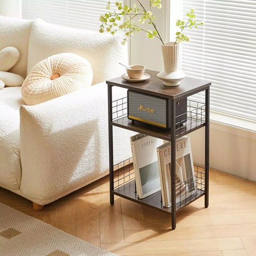 3 Tier Record Player Stand Cd Storage Racks Organizer up to 100 Albums - Picture 3 of 9