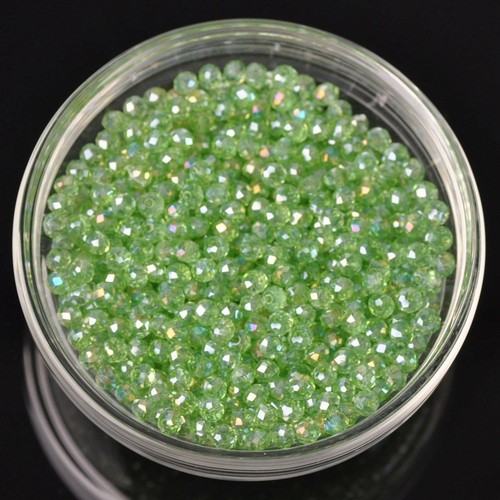 Wholesale 500pcs 4x3mm Rondelle Faceted Crystal Glass Loose Spacer Beads lot - Picture 40 of 120