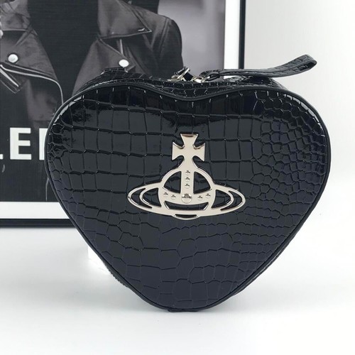 Vivienne Westwood borsa a tracolla cuore motivo sfera nera