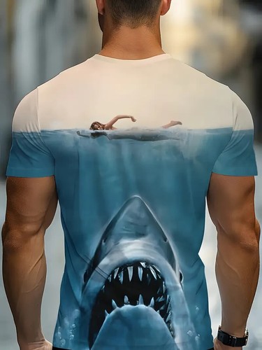 jaws unofficial mens t shirt 44 inch chest bruce poster she was the first - Picture 2 of 2