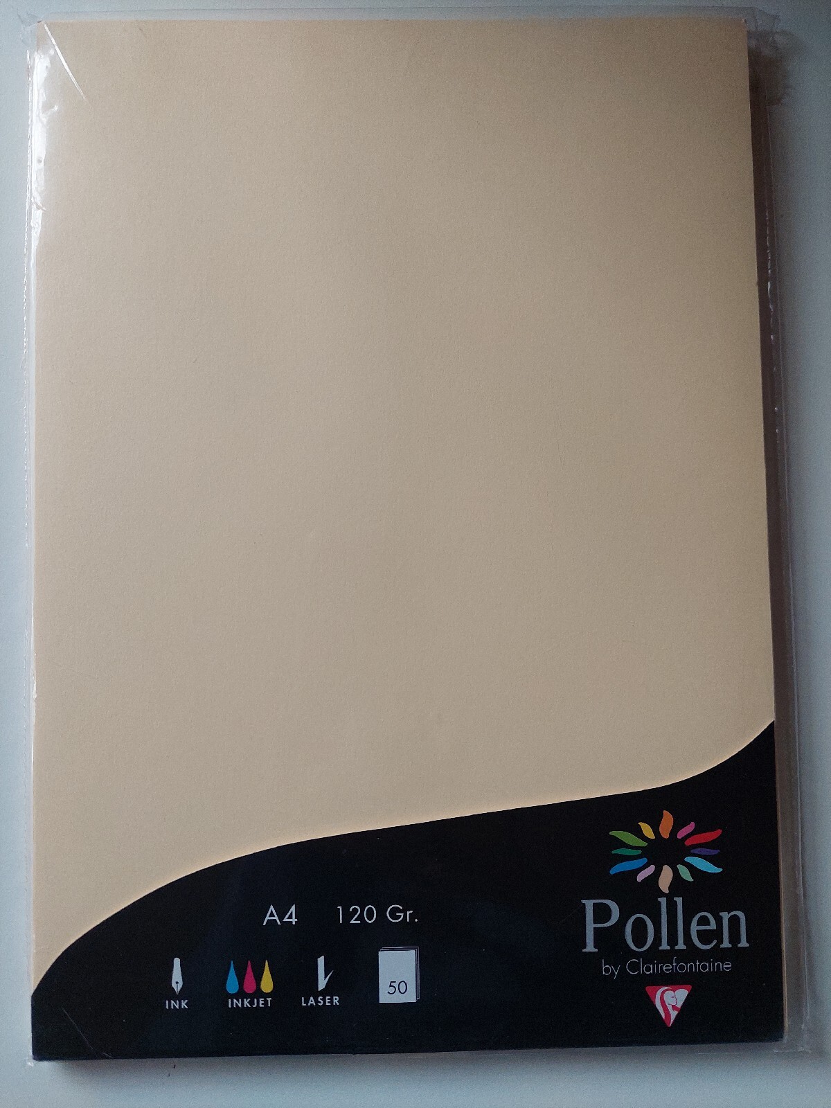 Clairefontaine Pollen 50 fogli A4 120 gr.  CREMA ref 4296