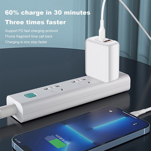 Dual USB PD Type-C 30W Fast Charge Adapter For Apple iPhone 13 Pro Max 12 11 XS - Picture 5 of 15