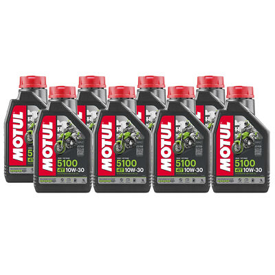 Motul 5100 4T 10W30 Technosynthese Ester tech -Stroke 8L Engine Motor Oil 8 x 1L