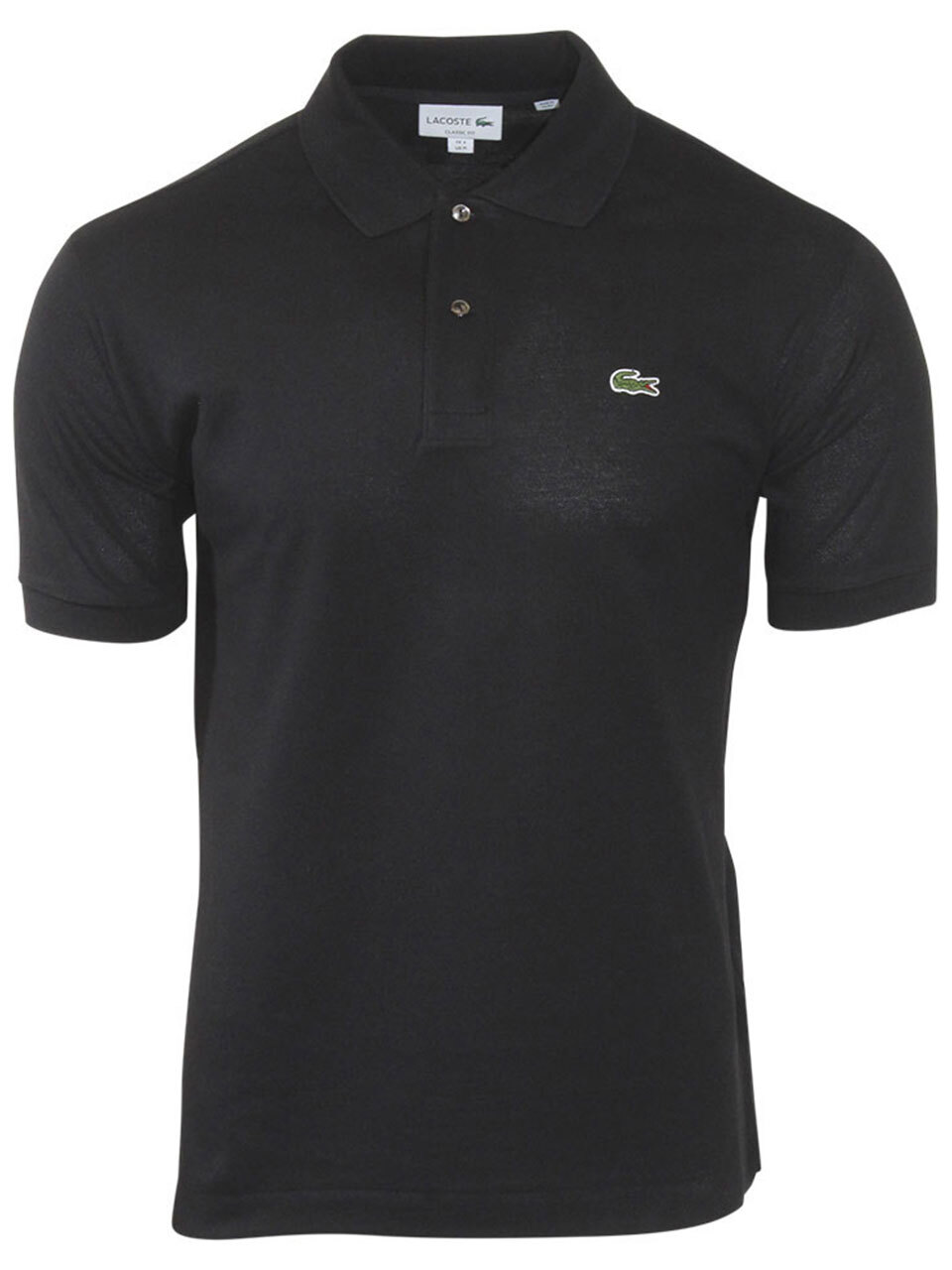 Lacoste Mens Polo Shirt Black Classic Fit Short Sleeves 100 Cotton 