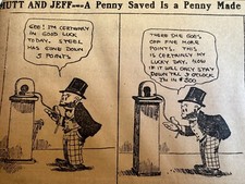 Vintage STOCK TICKER Wall Street NYC Market Exchange Mutt and Jeff Comic Strip