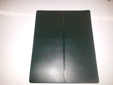 DOUBLE LOTTERY TICKET HOLDER IN GREEN LEATHERLOOK PVC