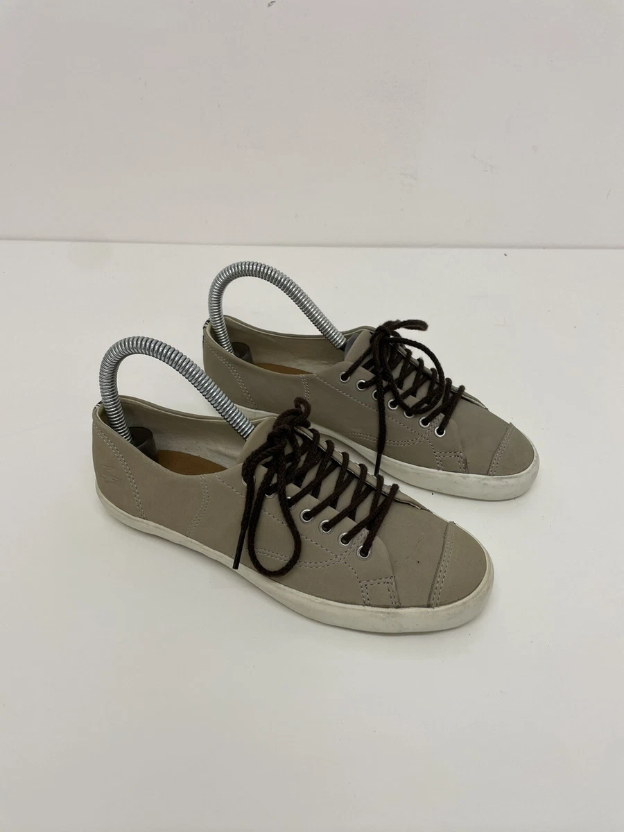 Ladies Lacoste Nubuck Leather trainers Shoes U.K. 3 Grey A34