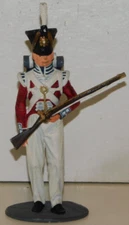 CHARLES STADDEN 1990's Metal, British Soldier in Red Jacket With Rifle, c.1800