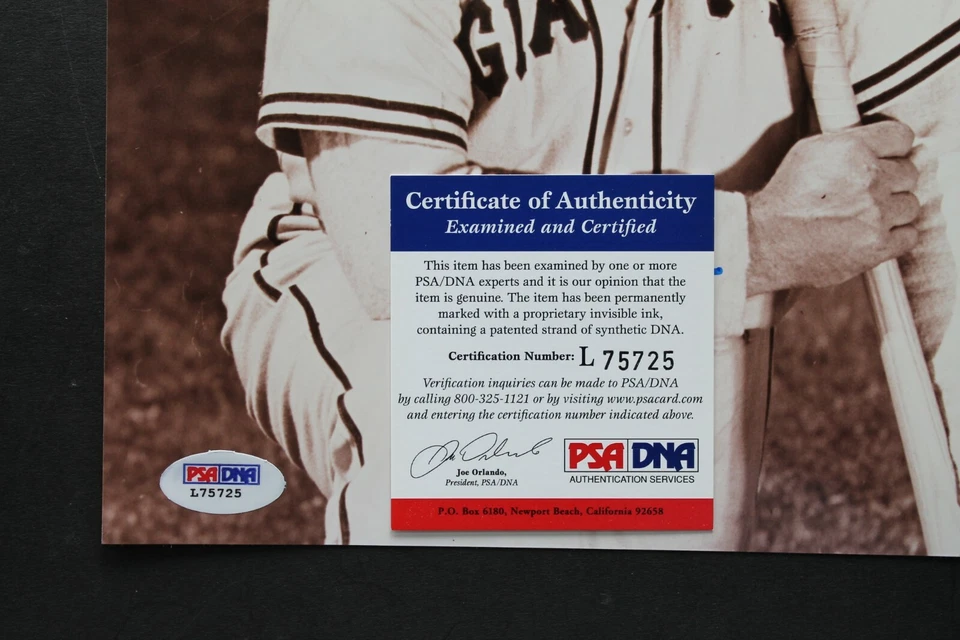 BIG CAT Johnny Mize (d.1993) NY Giants Autograph 8x10 Signed HOF Photo PSA - Image 2 of 2