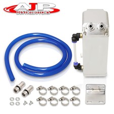 600ml Aluminum Square Oil Fluid Cylinder Catch Can Reservoir Tank Over Flow Kit