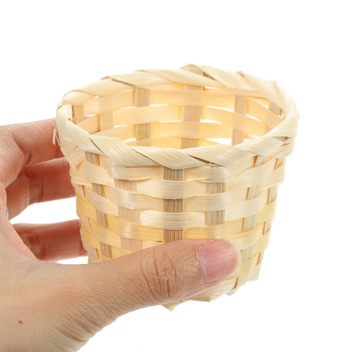 5 Pcs Bamboo and Wood Woven Basket Mini Baskets Decor Child Girl - Picture 6 of 12