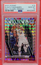 2020 Panini Mosaic Will to Win 15 Giannis ANTETOKOUNMPO PSA 10 NBA GEM MINT HOT