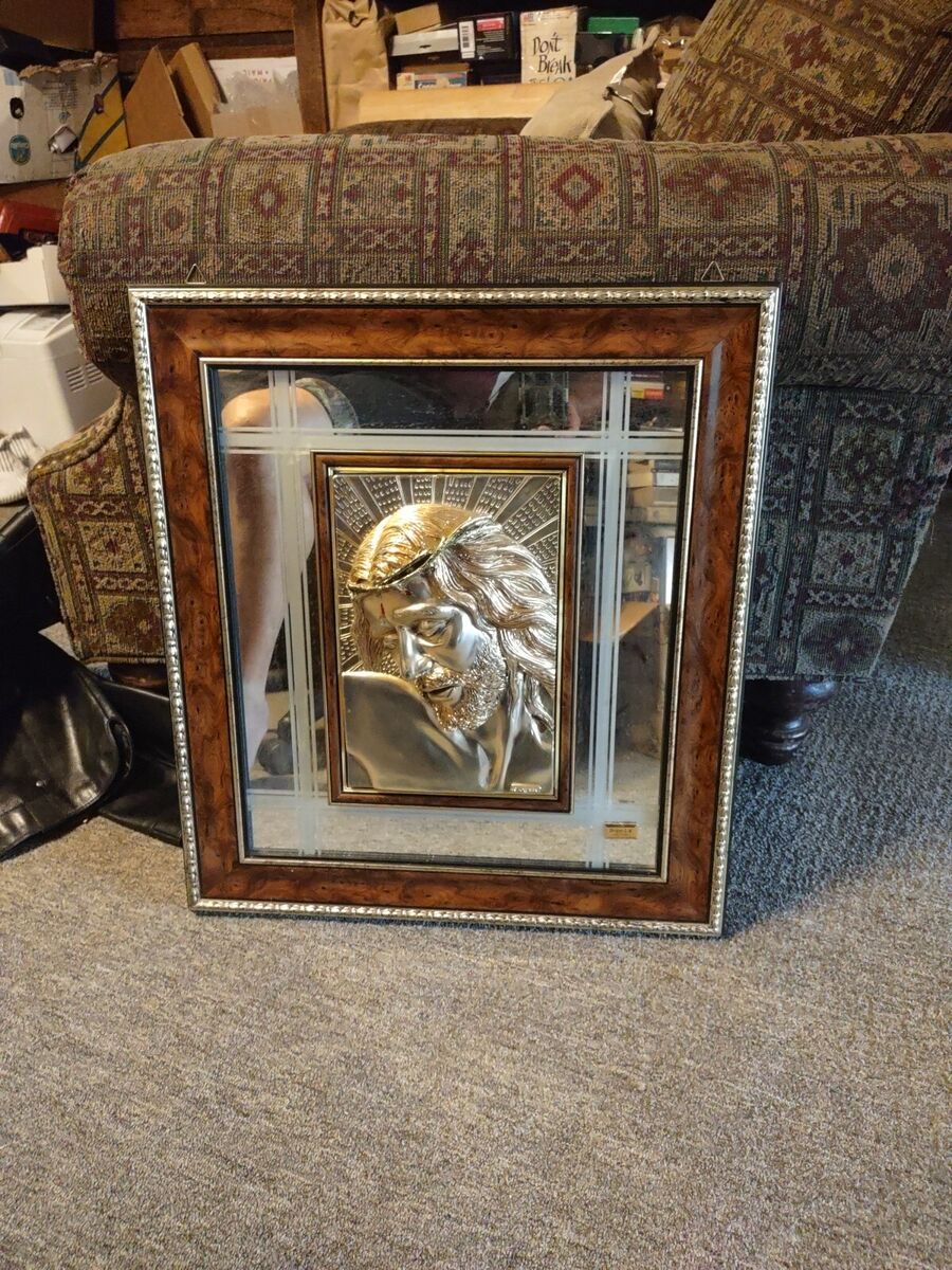 Vtg Creazioni Artistiche Italy Framed Mirror w/.925 Silver Vtg Creazioni Artistiche Italy Framed Mirror w/.925 Silver