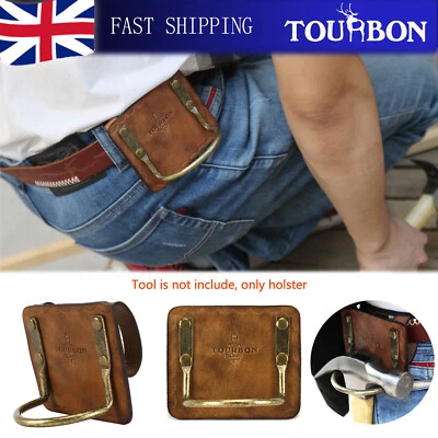 TOURBON Leather Axe Belt Holster Hammer Wrench Holder Workshop Tools Carry