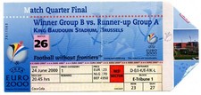 Ticket EURO 2000 #26 Italy - Romania