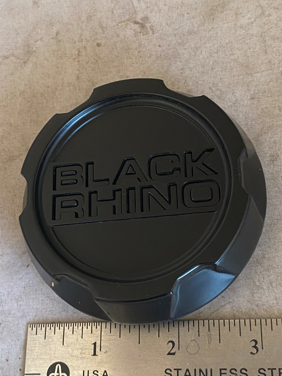BR Matte Flat Black Rhino Custom Wheels Wheel Rim Hub Cover Center Cap PSC022BLA-image