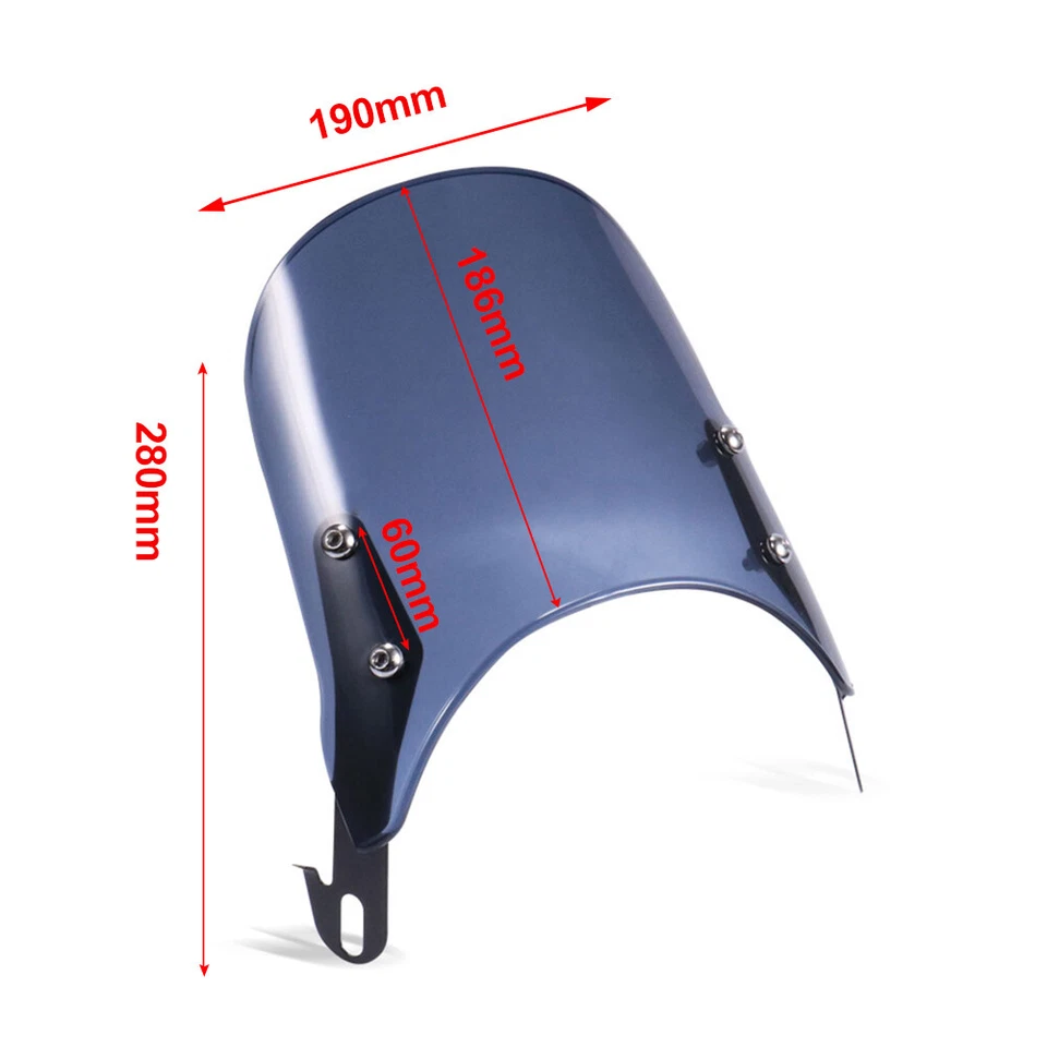 Carenado de humo para parabrisas de faros de motocicleta de 5-7"" para Suzuki negro Foto 3 de 4