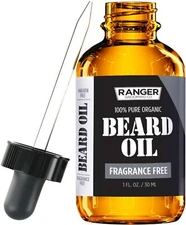 Fragrance Free Beard Oil & Leave in Conditioner, 100% Pure Natural 