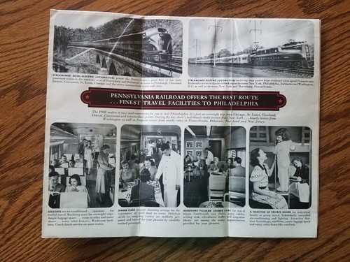 Vintage Late 1950's Guide To Pennsylvania Brochure - Pennsylvania Railroad. - Picture 2 of 3