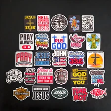 Jesus Stickers God Vinyl Bible Cross Pray Christ Faith Bless You John 316 psalms