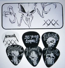 Metallica 30TH Anniversary Guitar Pick Total of 6 Picks Sealed Tin