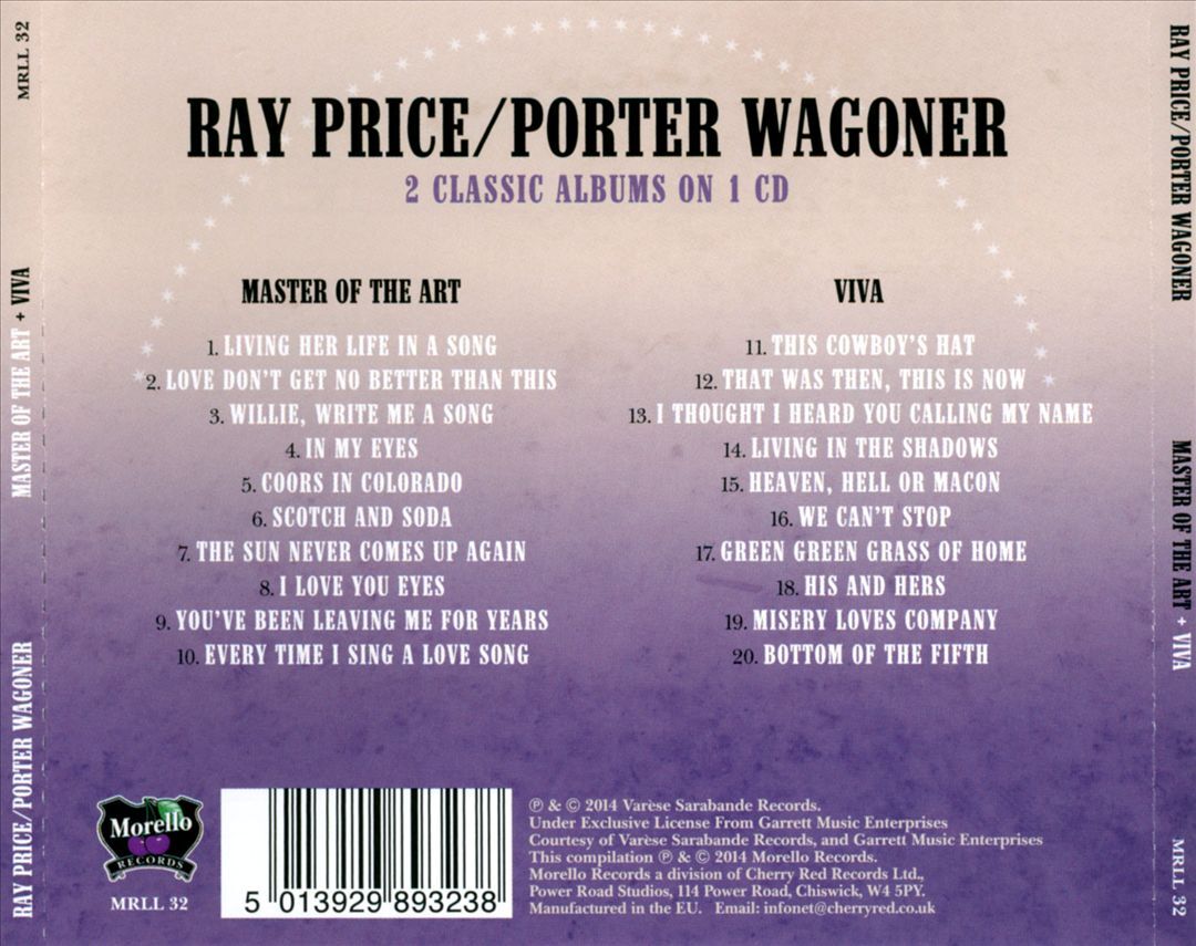 【中古】 Ray Price / Porter Wagoner / Master Of The Art / Viva RAY PRICE/PORTER WAGONER MASTER OF THE ART/VIVA NEW CD