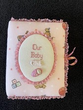 Our Baby 4x6 Photo Album / Scrapbook / Brag Book Pink Fabric 100 Pages Handmade