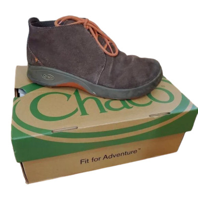 Kids Chaco ankle Boots Size 4/35 Otis Suede Leather Comfort shoe chocolate brown